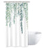 Corovy Green Leaves Stall Shower Curtain 36Wx72H( Stall )